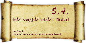Sövegjártó Antal névjegykártya
